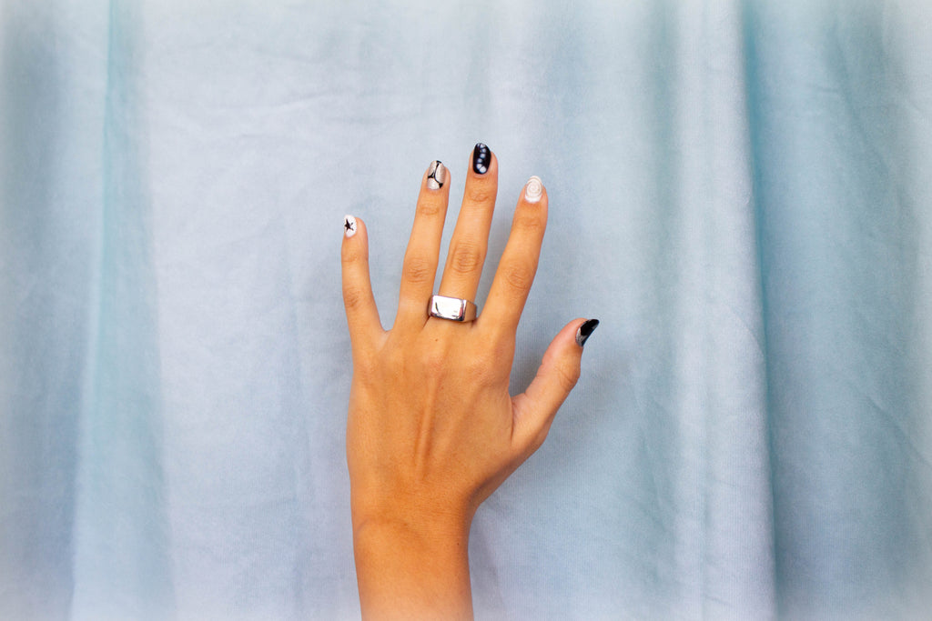 Blocked-Titanium Ring