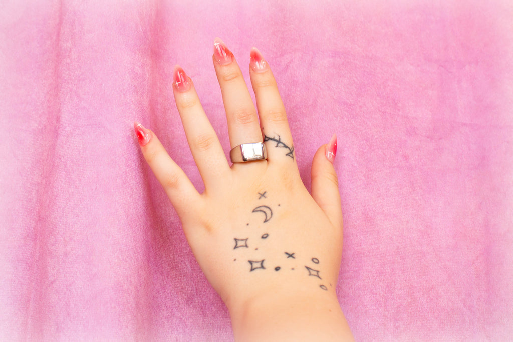 Blocked-Titanium Ring