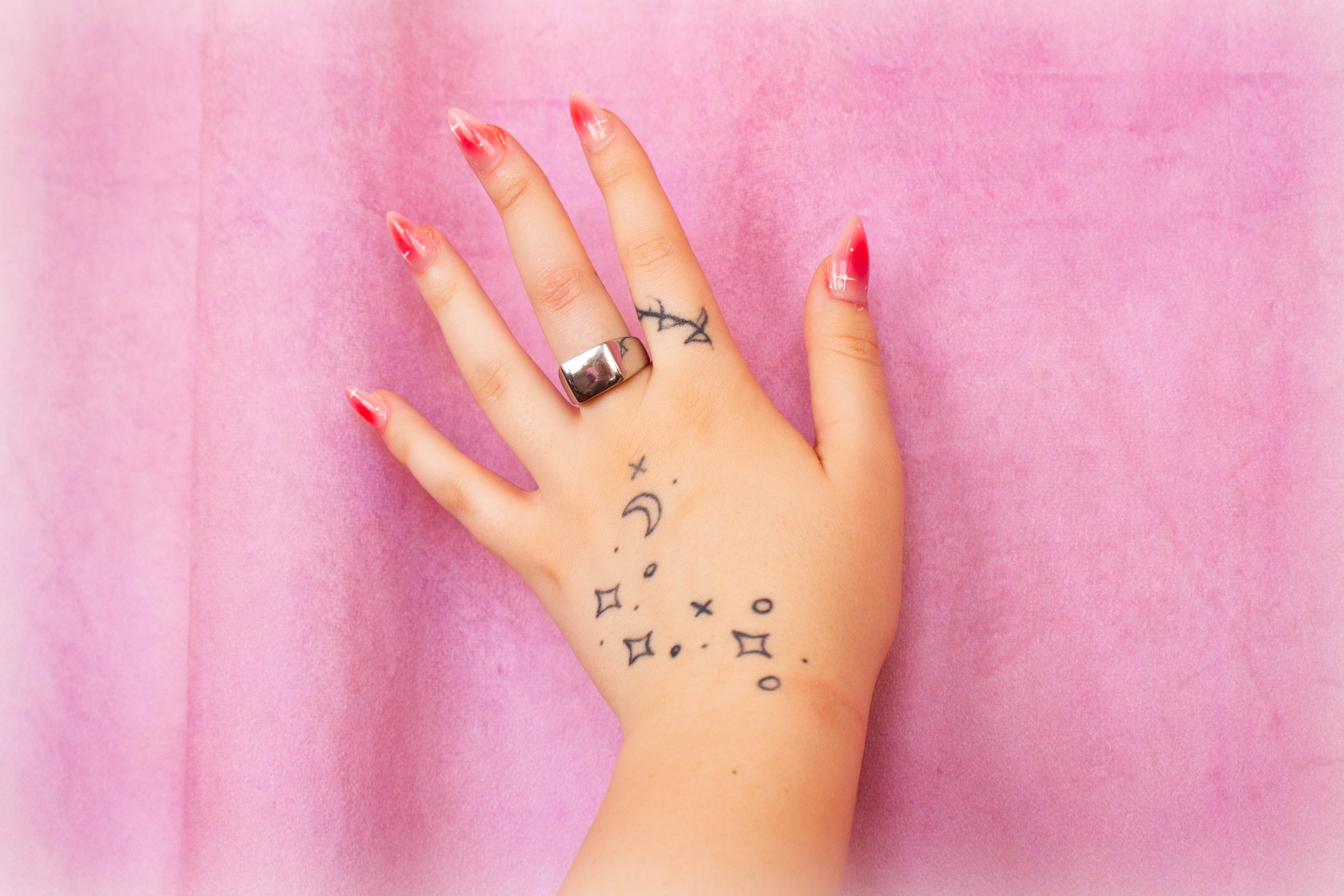 Blocked-Titanium Ring