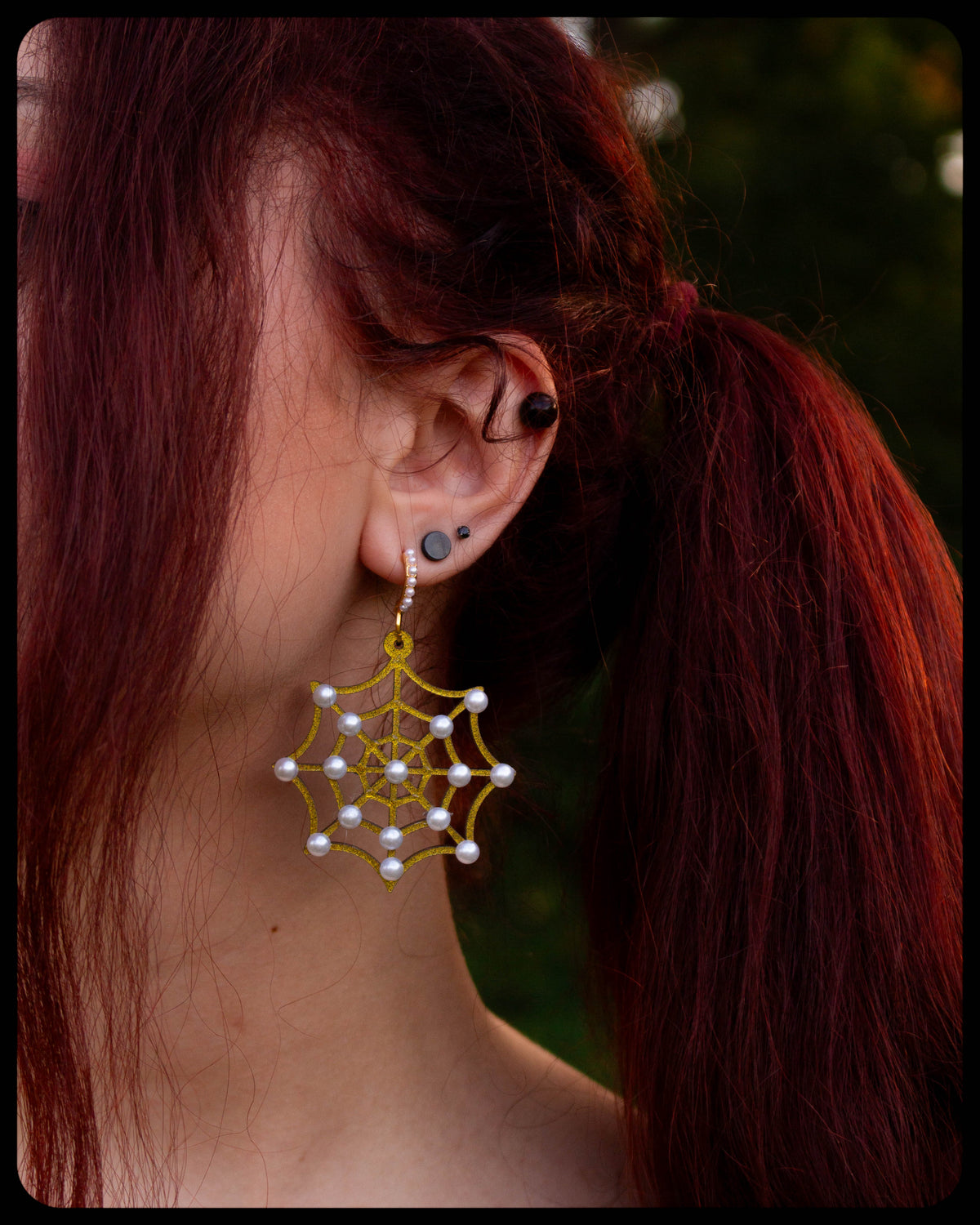 Gem Web Statement Earrings