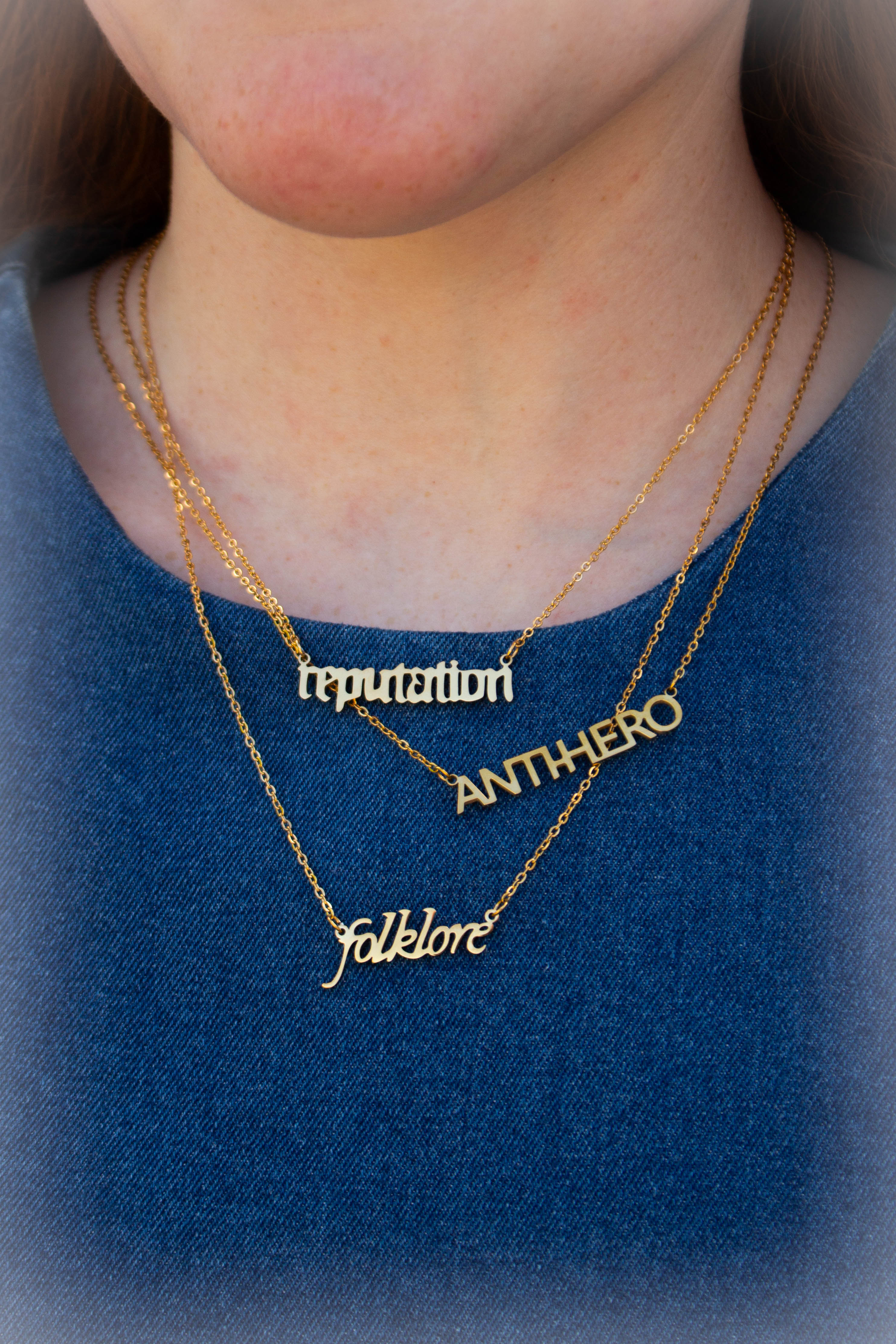 Silver Taylor Swift Stainless Steel Necklace
