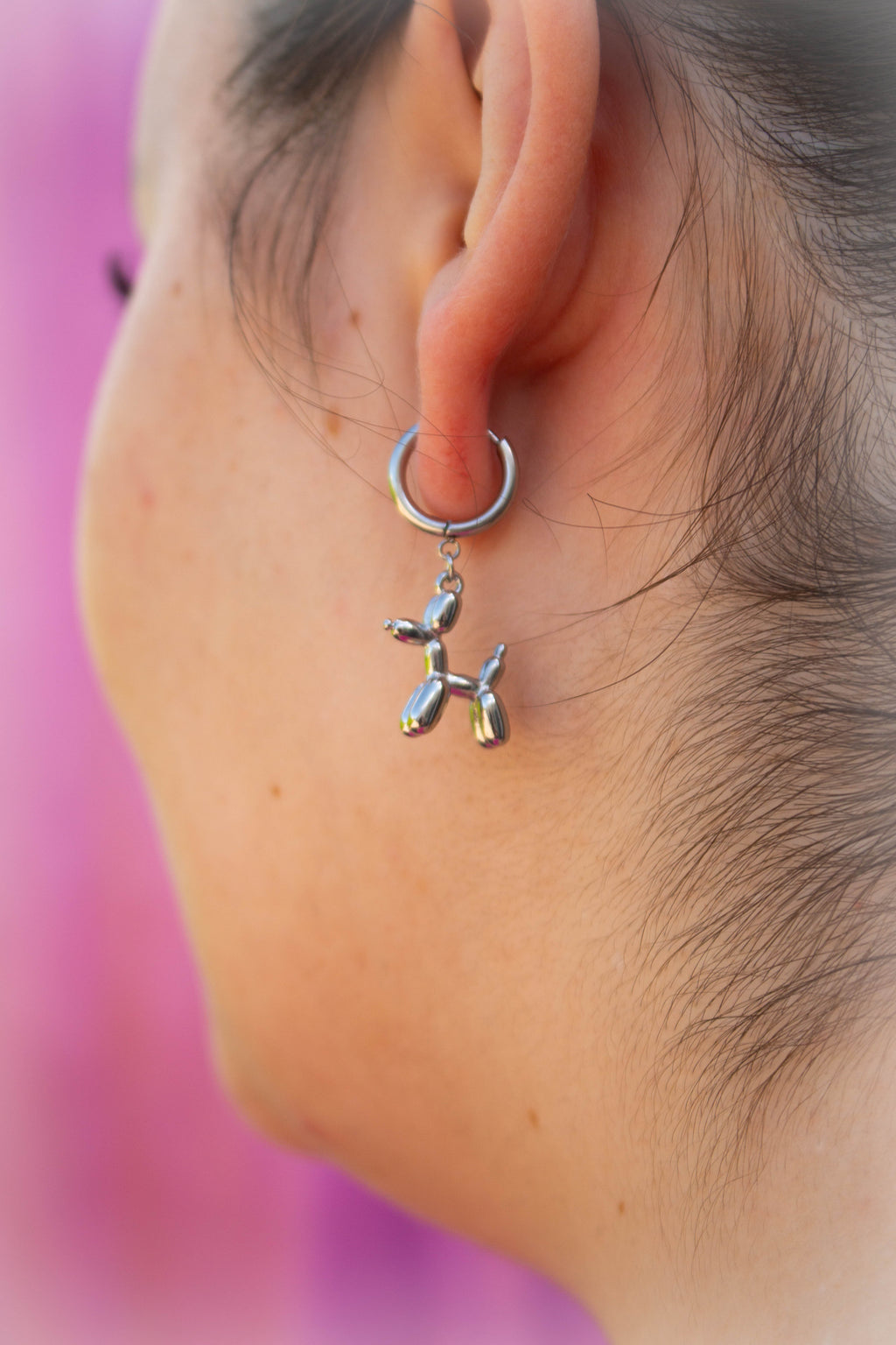 Titanium Balloon Animal Charm Earrings