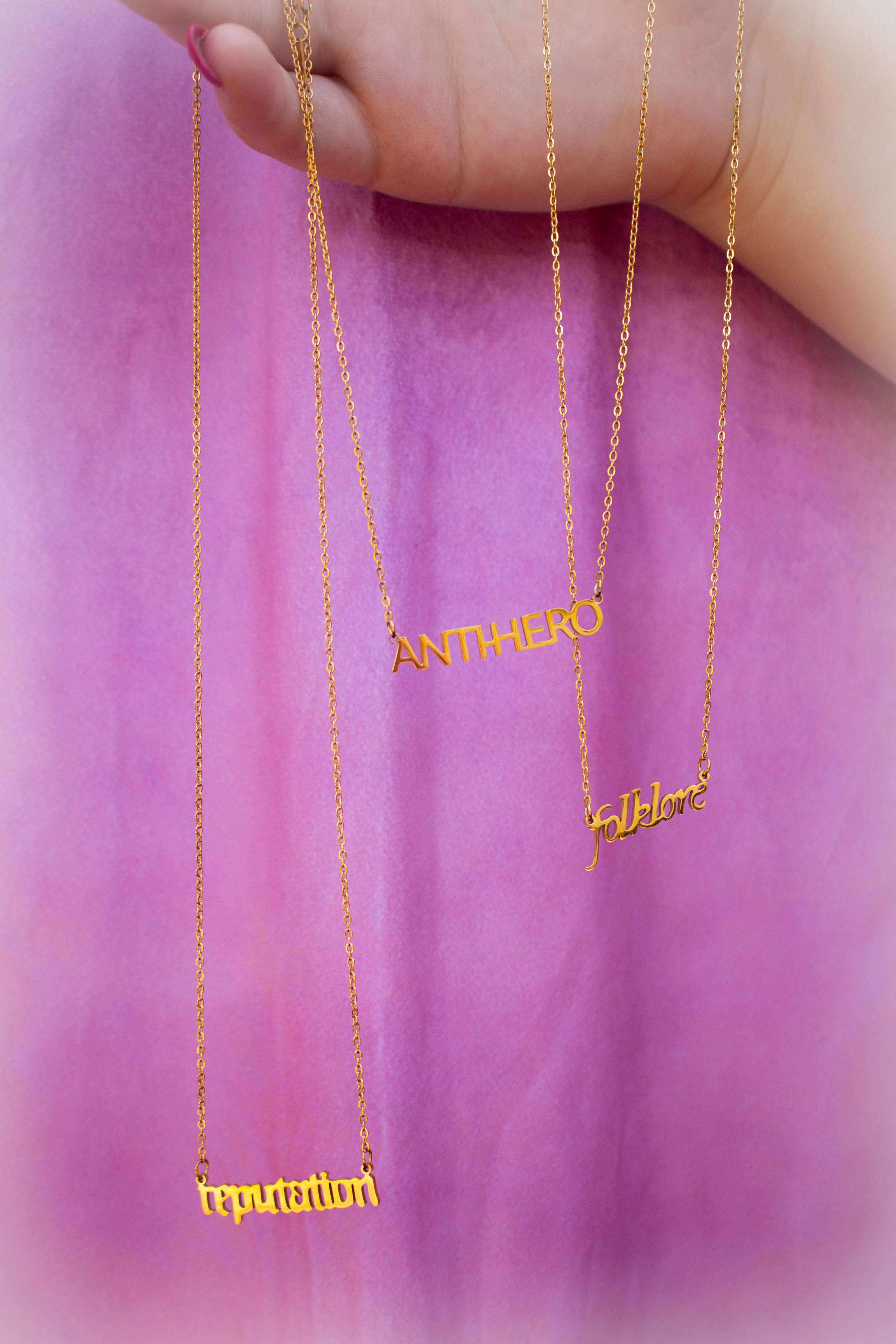 Silver Taylor Swift Stainless Steel Necklace