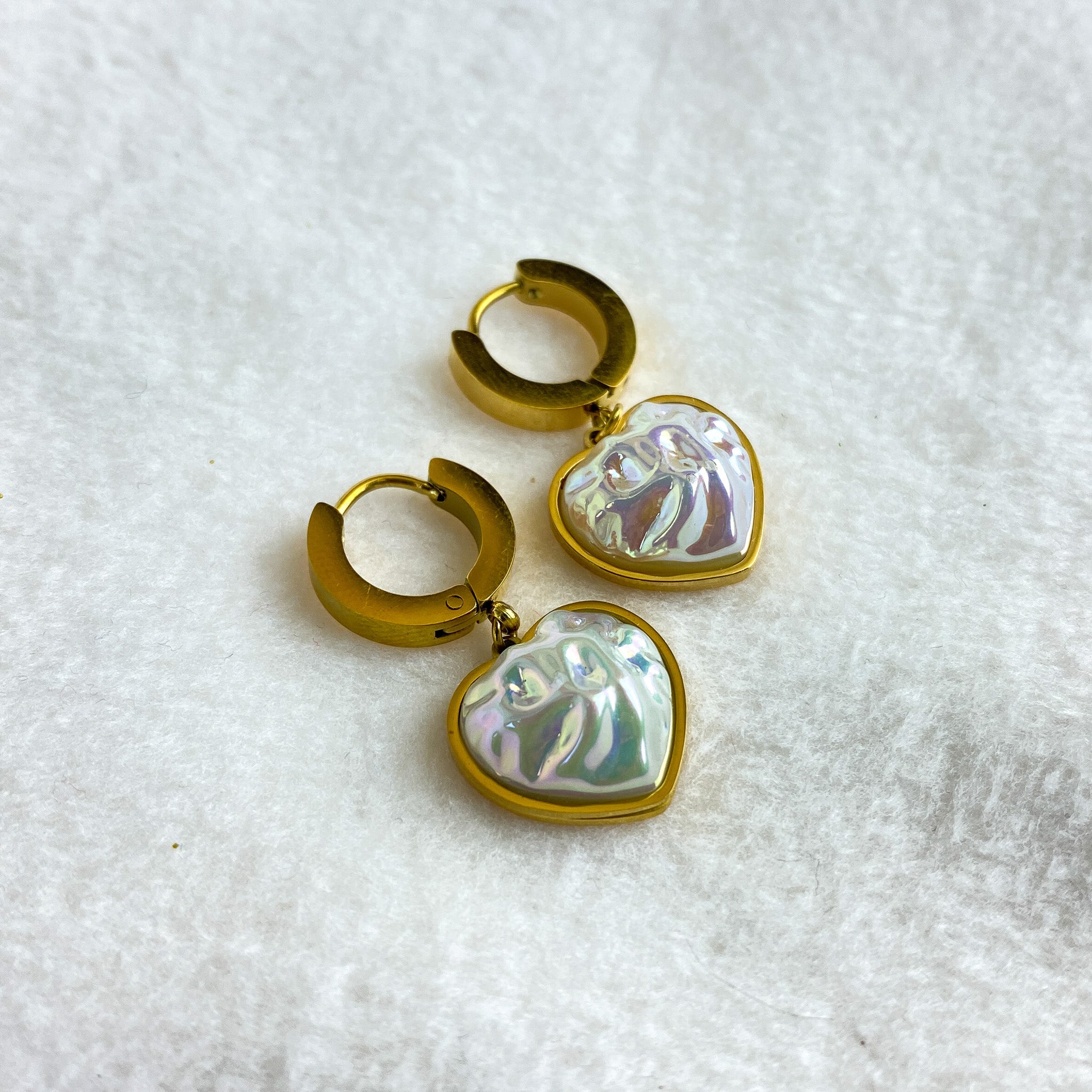 Pearl Titanium Earrings