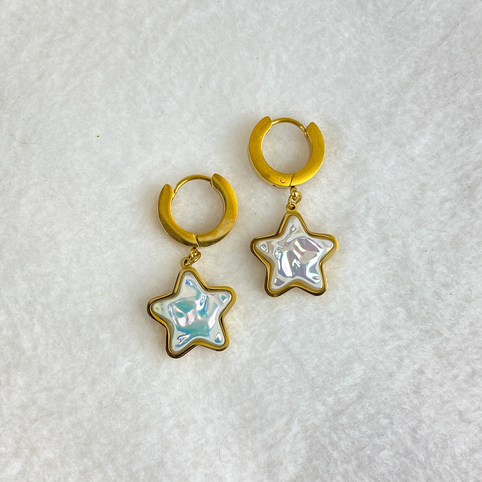 Pearl Titanium Earrings