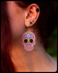 Sweet Sugar Skull - Statement Earrings