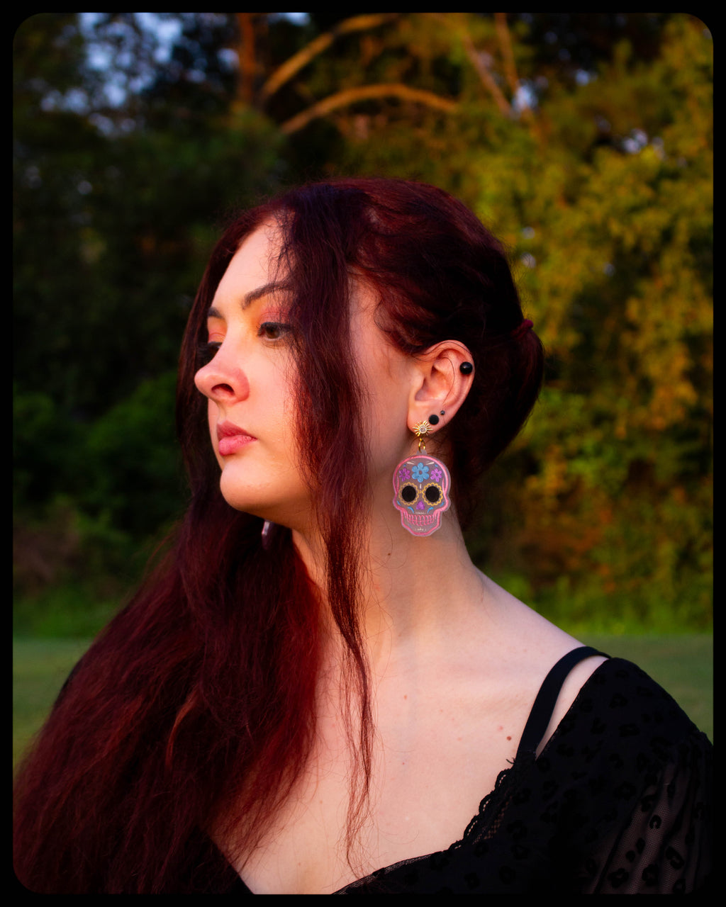 Sweet Sugar Skull - Statement Earrings