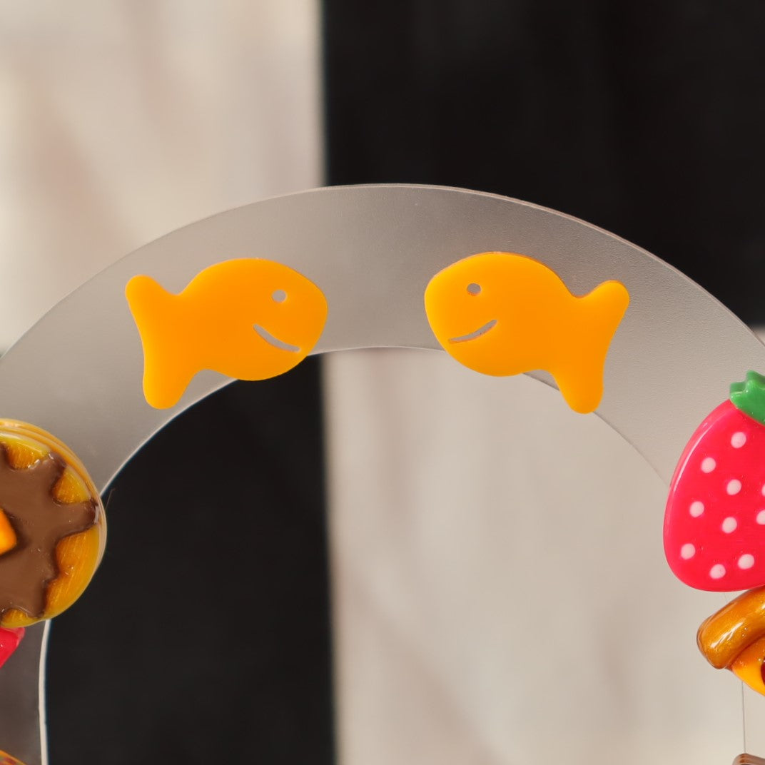 Cheddar Fish Cracker Stud Earrings