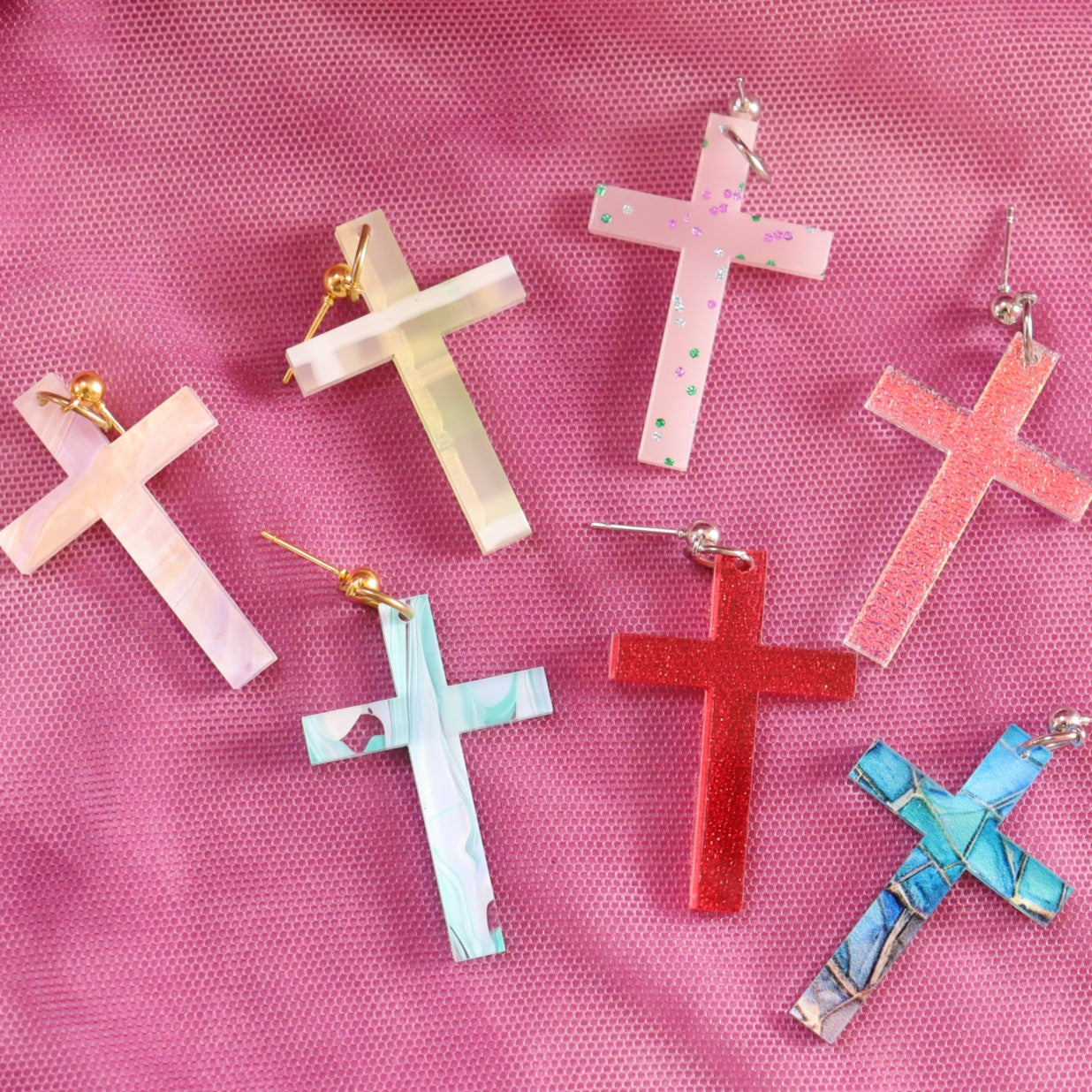 Spring Cross Earrings