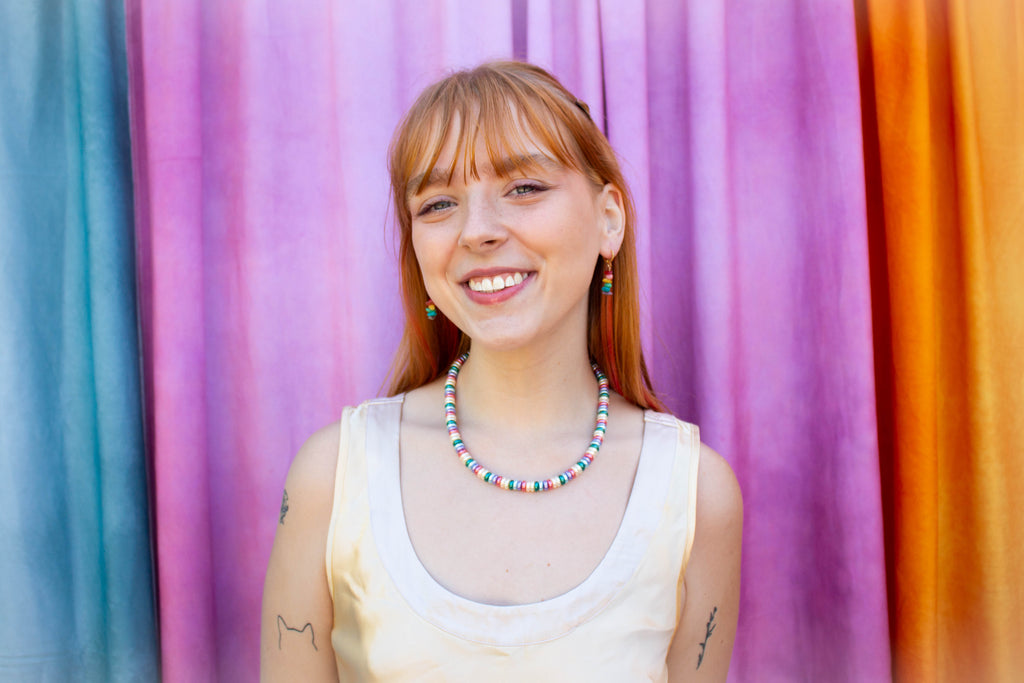 Rainbow Flat Pearl Necklace