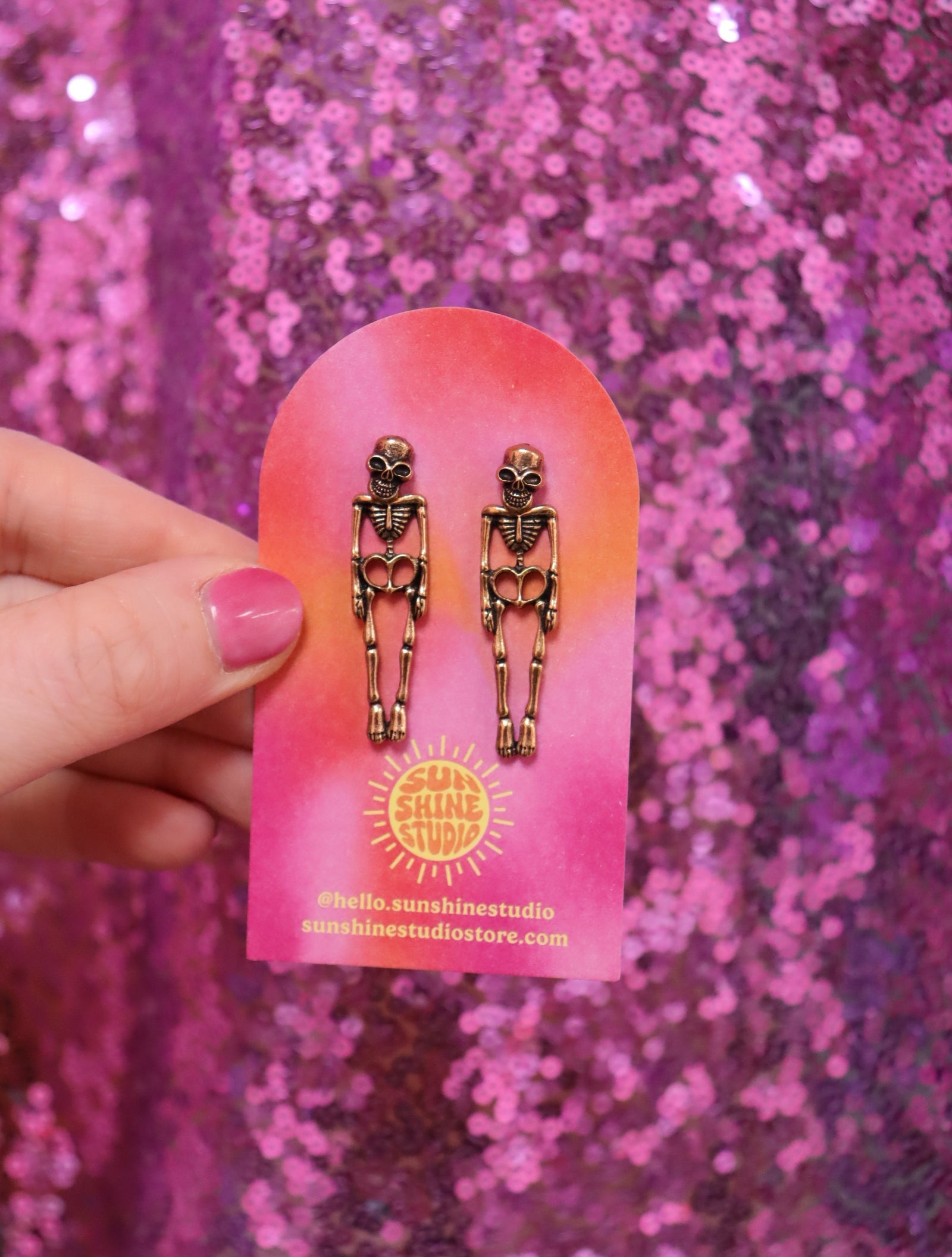 Skeleton Ear Jacket - Stud Earrings