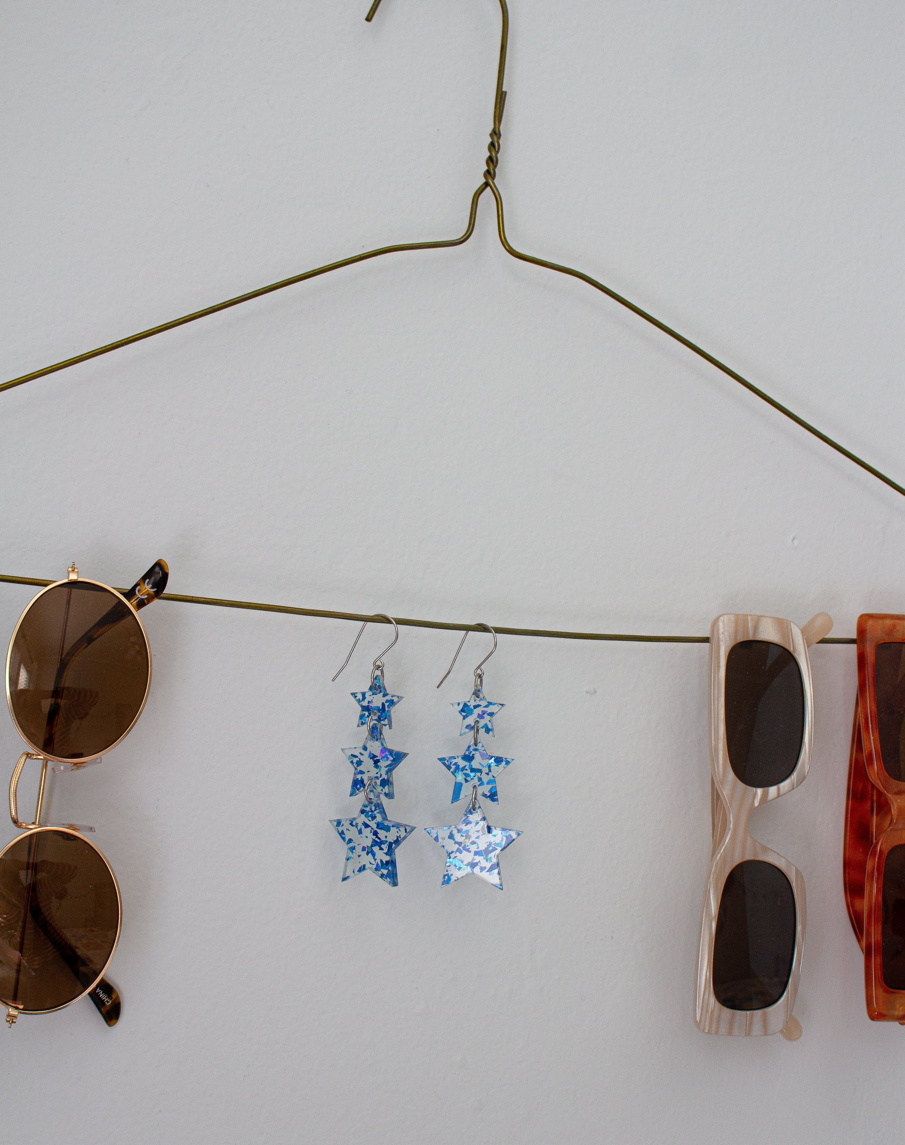 Midnight Blue Confetti Stars Taylor Swift Earrings
