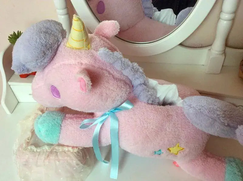 Plush Unicorn Tissue Box Cover
