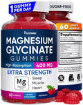 Magnesium Glycinate Gummies 400mg High Absorption Magnesium Supplement for