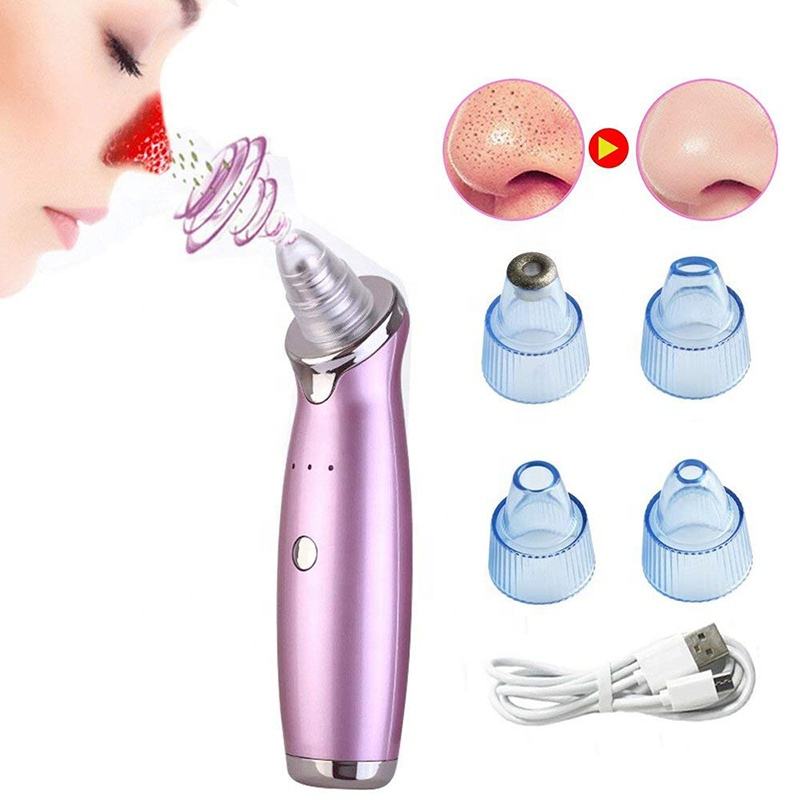 Facial Blackhead Remover Vacuum Pore Adsorber Electric Pimple Blackhead Cleaner USB Rechargeable Water Cycle Face Cleaning Tool