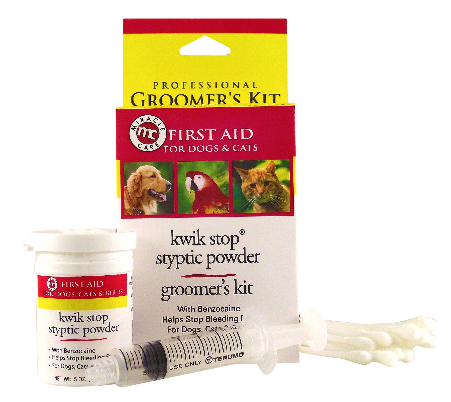 Kwik-Stop Groomers Kit for Dogs, Cats & Birds – Nail Care & Grooming Kit
