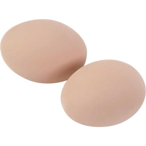 Little Giant Ceramic Nest Eggs 2 Pack 4 Count Fake Chicken Coop Eggs, Brown