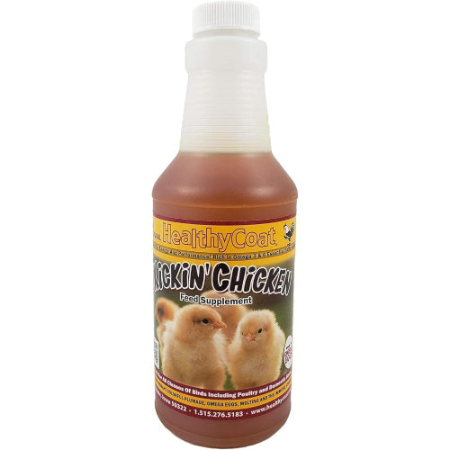 Healthycoat Kickin' Chicken Food Supplement for Poultry Omega Support 16 oz.