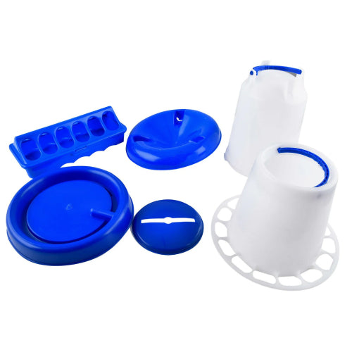 Double-Tuf Beginner Poultry Starter Kit with Heat Lamp Feeder & Waterer