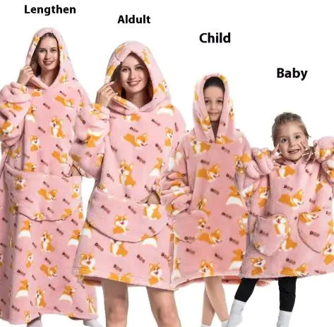 Lazy Blanket Hoodie Family Party Gift