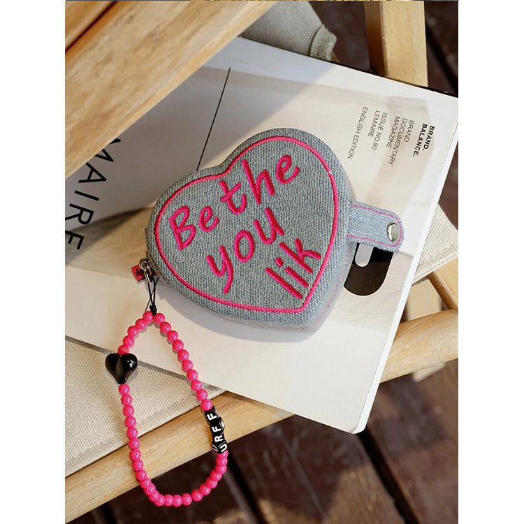 Heart-shaped Cake Jewelry Box Retro Denim