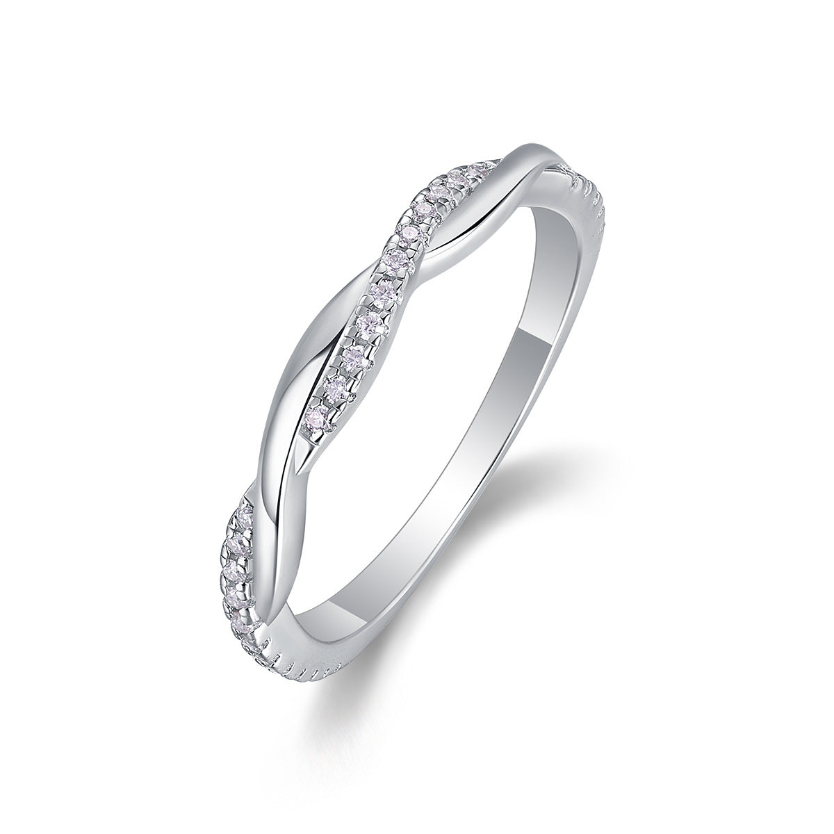 S925 Silver Moissanite Closed Ring