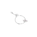 925 Sterling Silver Color December Birthday Stretch Chain Ring