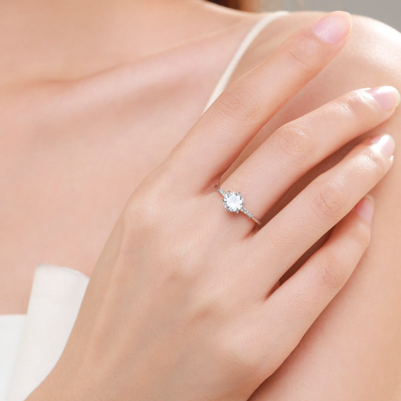 Female Fashion 1 Karat S925 Silver Ring Female