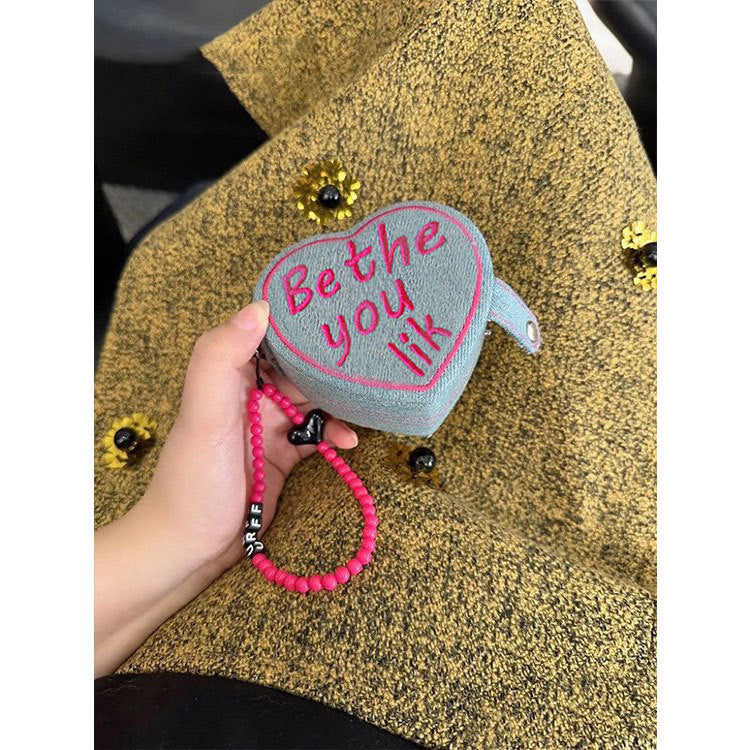 Heart-shaped Cake Jewelry Box Retro Denim