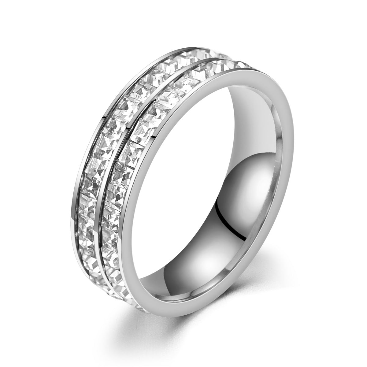 Small Square Diamond Full Diamond Starry Ring
