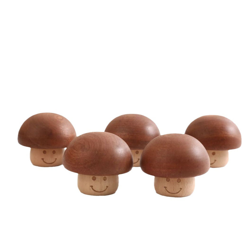 Wooden Decoration Rotatable Mushroom Music Box Sky City Birthday Gift Children's Wooden Toys