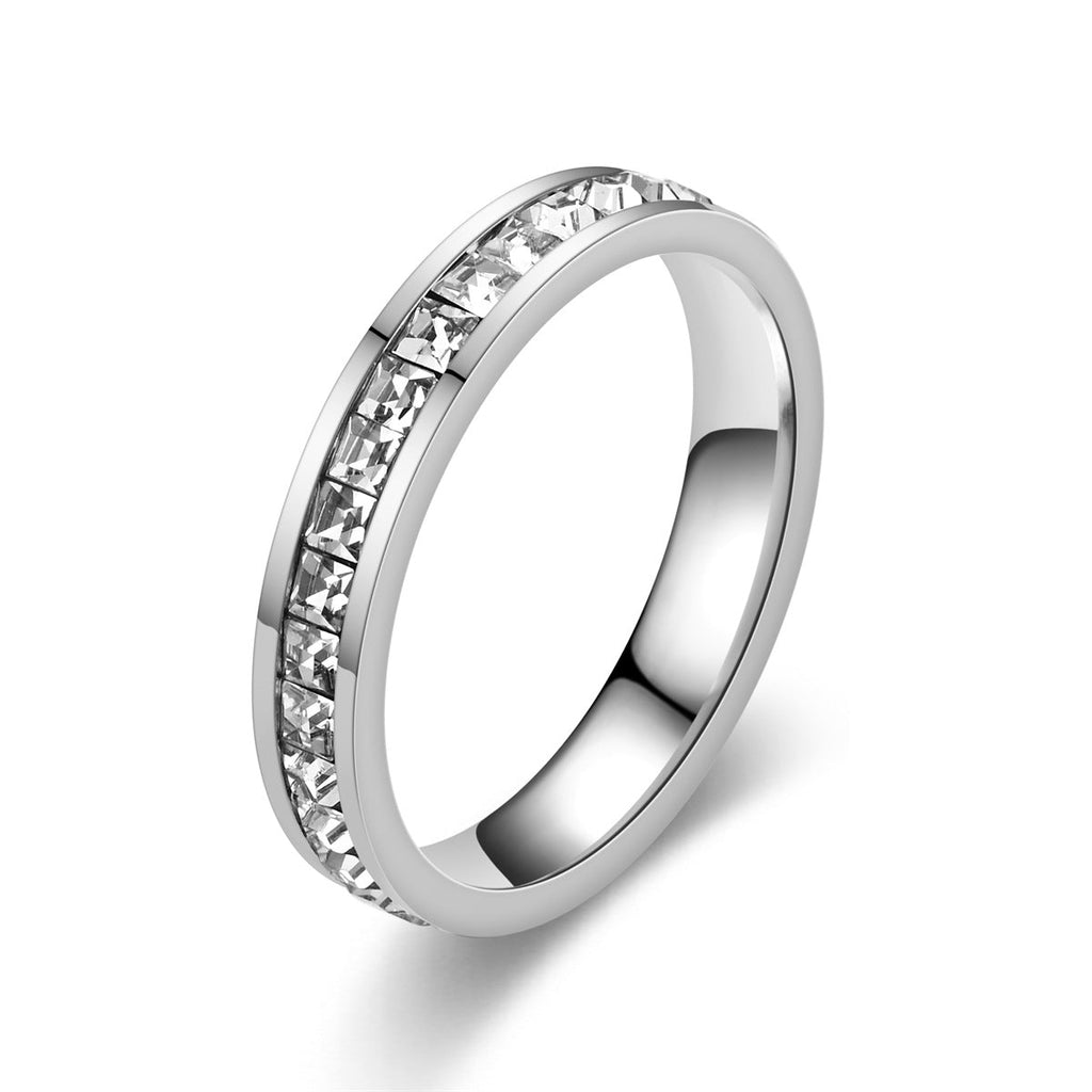 Small Square Diamond Full Diamond Starry Ring