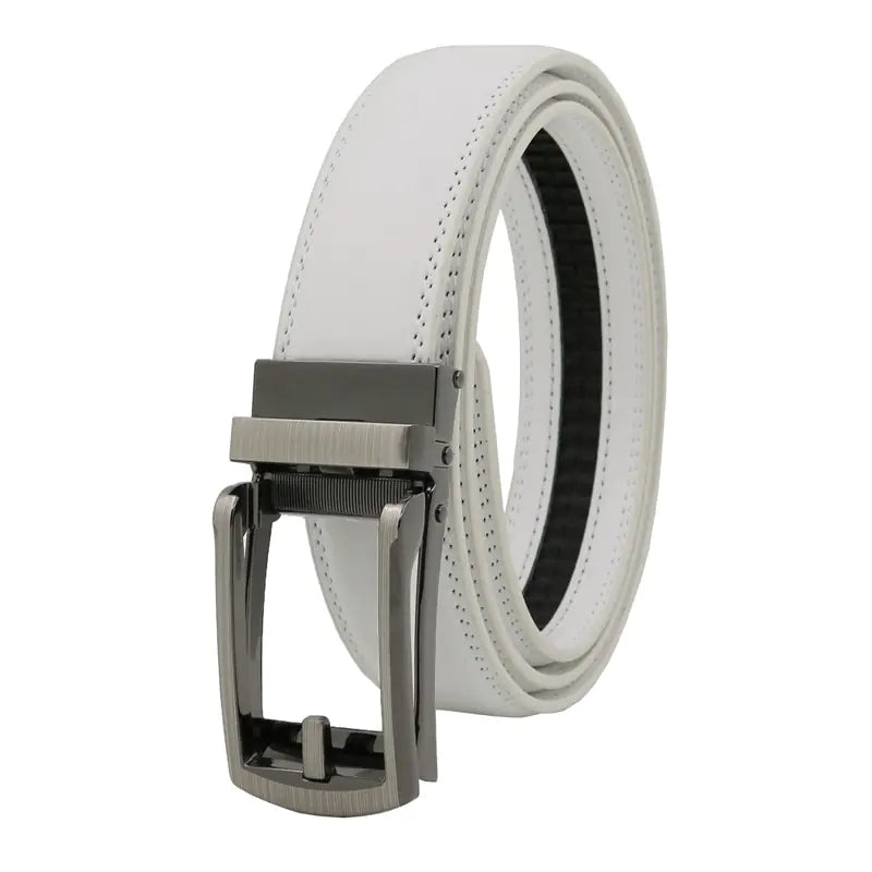 Men's Genuine Leather Automatic Buckle Belt