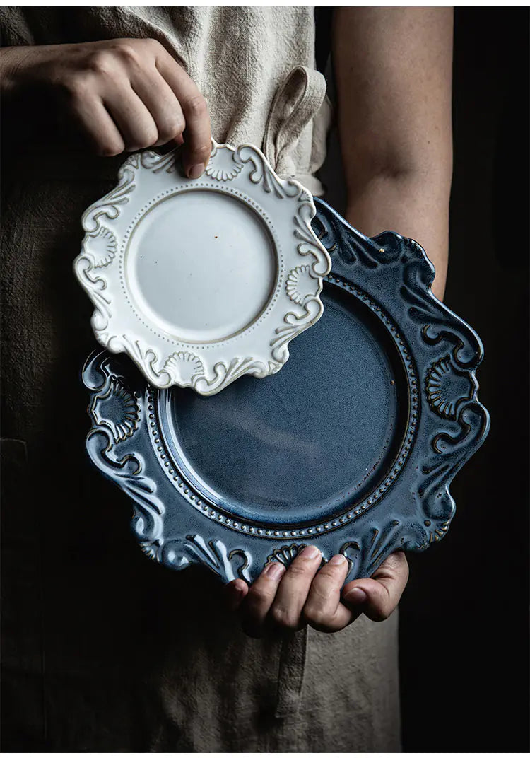 Creative Baroque European Tableware Set (Dinner Plates & Bowls)