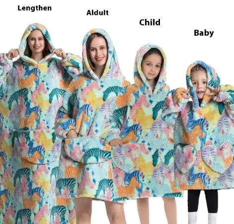 Lazy Blanket Hoodie Family Party Gift