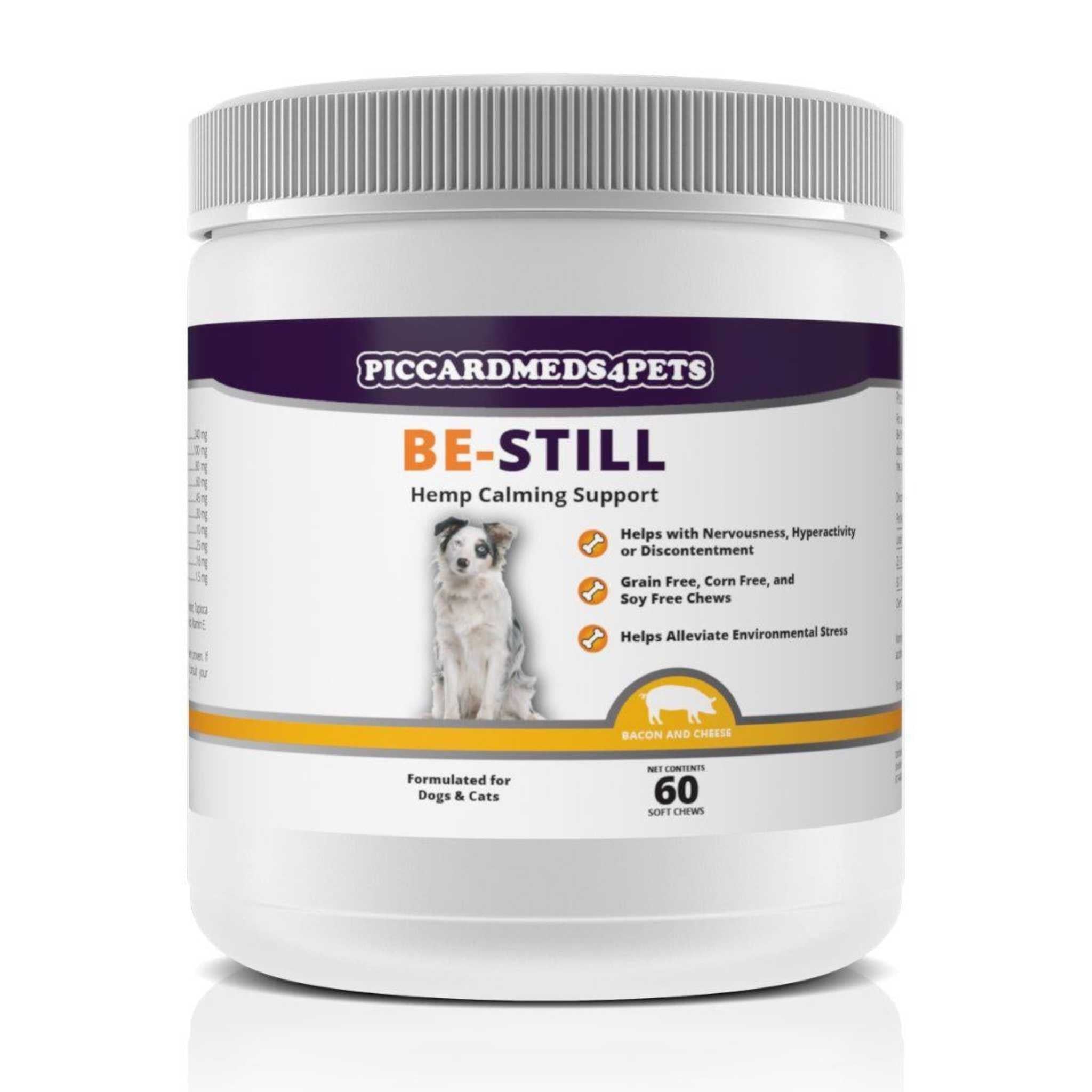 Dog Calming Chews Hemp 60ct + Large Collagen Stick 3ct Anxiety Relief Treat Bundle