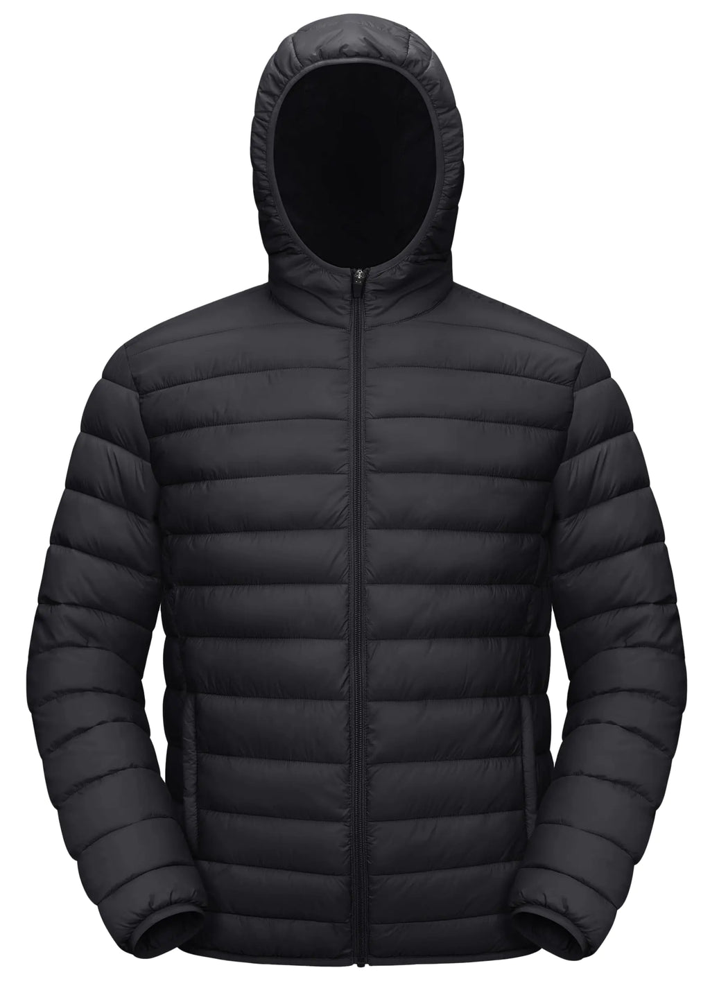 TACVASEN Mens Water-Repellent Jacket Lightweight Jacket Packable Jacket Puffer Jacket Hooded Down Jacket Windbreaker Jacket Quilted Jacket