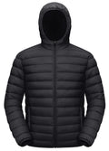 TACVASEN Mens Water-Repellent Jacket Lightweight Jacket Packable Jacket Puffer Jacket Hooded Down Jacket Windbreaker Jacket Quilted Jacket