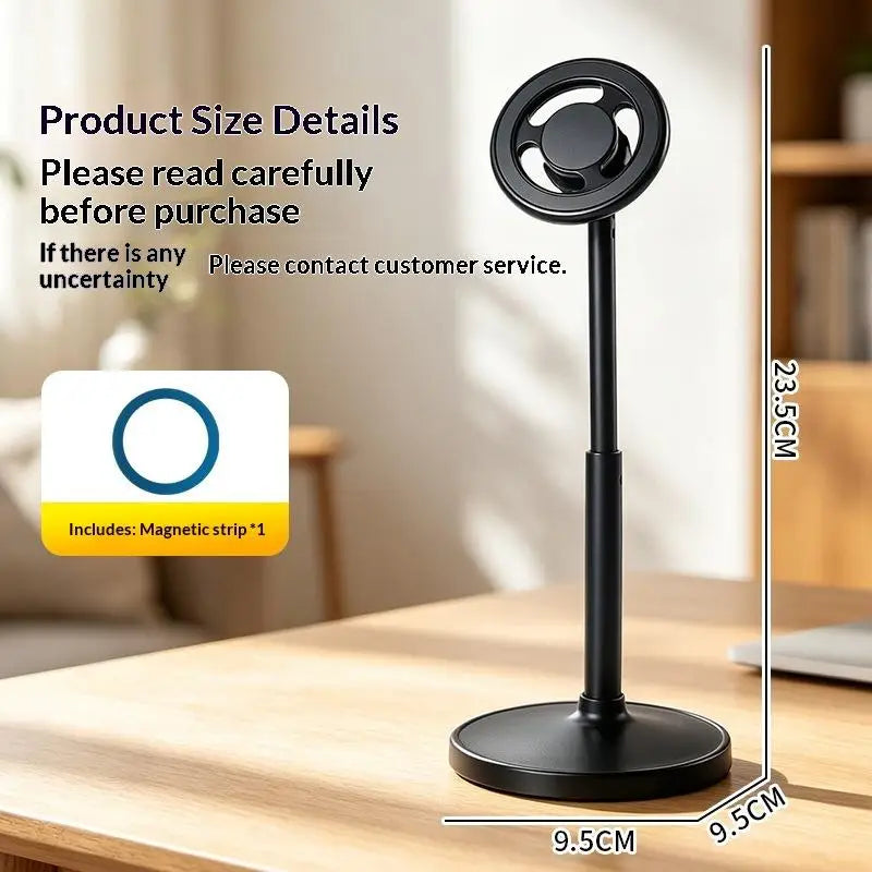 New··Adjustable Magnetic Phone Stand With Telescopic Pole And 360 Degree Rotation Desktop Holder For Compatible Smartphones