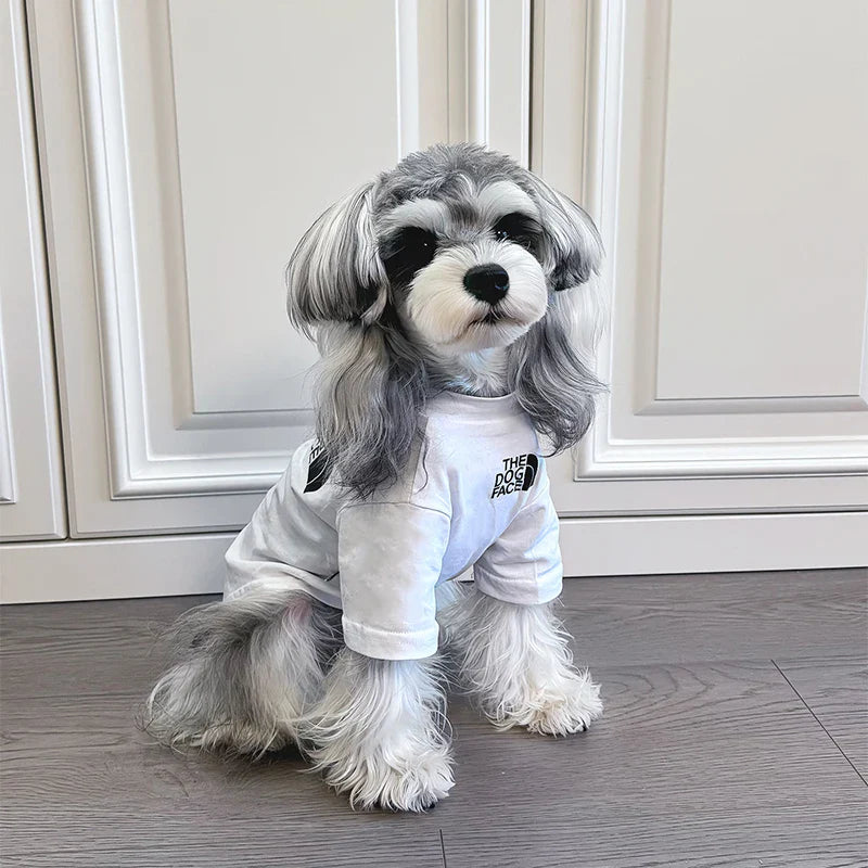 Fashion The Dog Face Dog T-shirt Spring Summer Breathable Yorkshir Schnauzer Teddy Dog Puppy T-Shirt for Small Media Dog Clothes