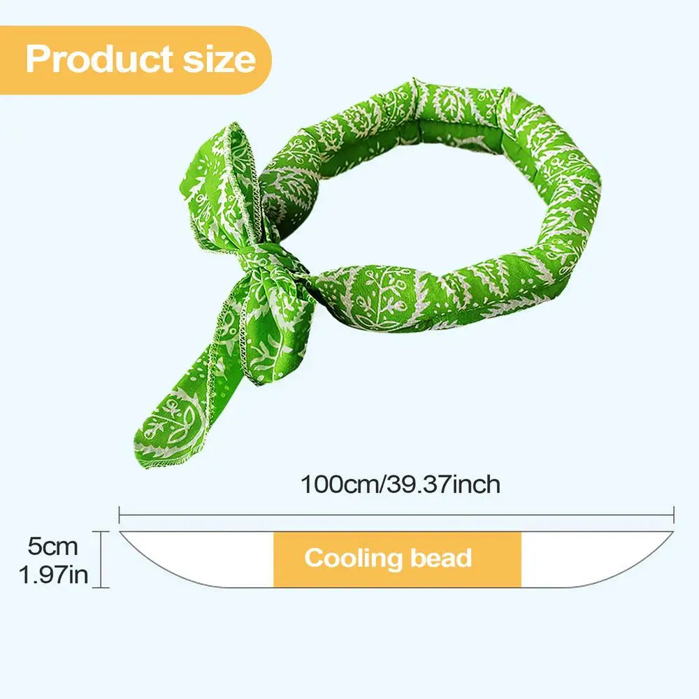 Pet Cooling Scarf Cute Dog Cooling Bandana Adjustable Fast Cooling Cat Cooling Ice Scarf Reusable Cat Collar Pet supplies