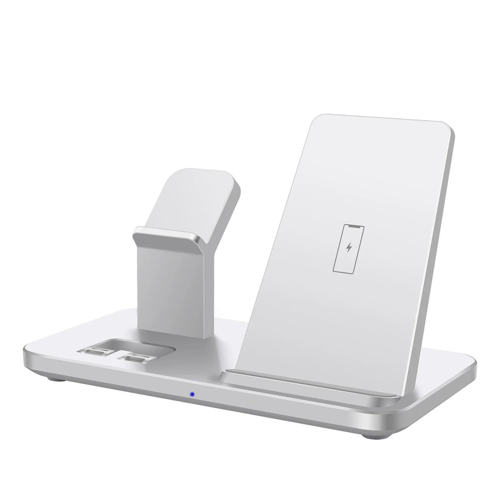 3 In 1 Wireless Charger Stand Pad for iPhone 16 15 14 13 12 Pro Max Airpods Pro 2 3 iWatch 10 9 8 7 6 Fast Charging Dock Station