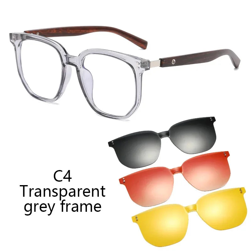 Magnetic Set High Appearance Level Nearsightedness Glasses Polarizing Sunglasses A Variety Of Clip-On Driving Sunglasses