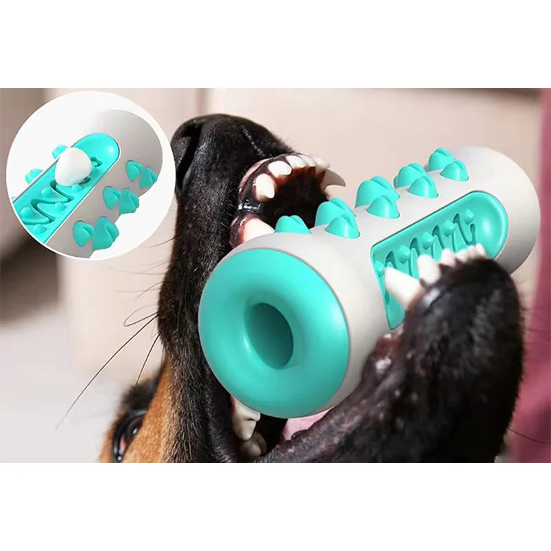 Dog Chew Bone Toy Molar Stick Teeth Cleaning Leak Food Design Self Play Interactive Pet Toy For All Breeds Dogs Relieve Boredom