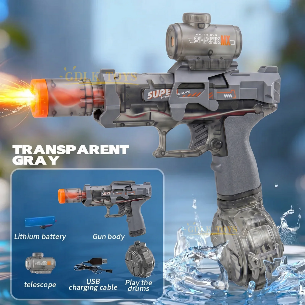 Electric Water Guns For Adults Powerful Squirt Automatic Water Suction Water Blasters Summer Outdoor Beach Toy For Boys Kid Gift