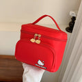 Sanrio Hello Kitty Handbag Cosmetic Bag Hot Selling Item New Product Kawaii Cartoon High-Capacity Outdoors Campus Adult Student