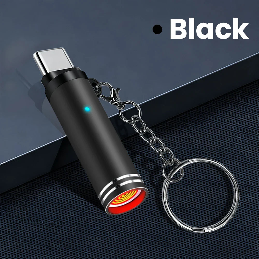 Mini Type C Mobile Phone Cigarette Lighter Air Blowing Cigarette Lighter Outdoor Safety USB C Lighter Adapter For iPhone 17 Pro