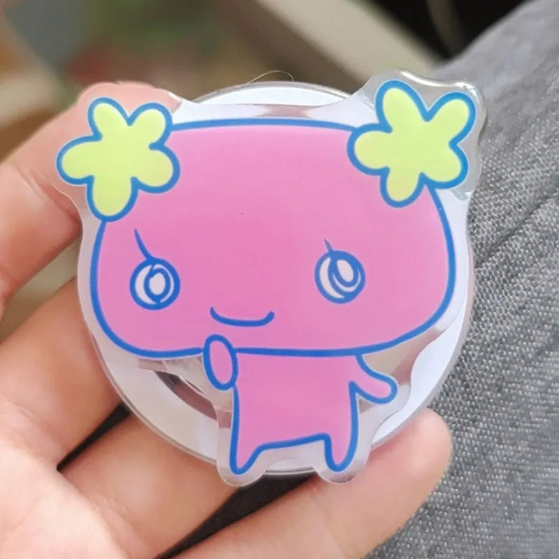 Kawaii Tamagotchi Family Magnetic Phone Stand With Retractable Airbag Strong Absorption Portable Anti-Fall Desktop Support Gifts