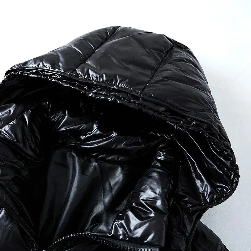 Down jacket black plus size loose coat hooded padded clothes bomber jacket  mens jacket  luxury men winter jacket