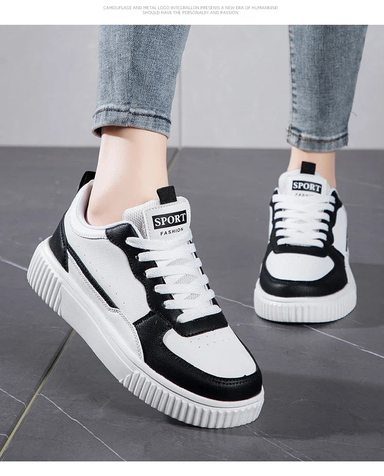 Fashion Women Casual Shoes Breathable Walking Flat Shoes Sneakers White Female Footwear Sports Running Outdoor Walking For Men